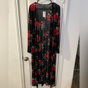 Sheer Rose Cardigan Medium